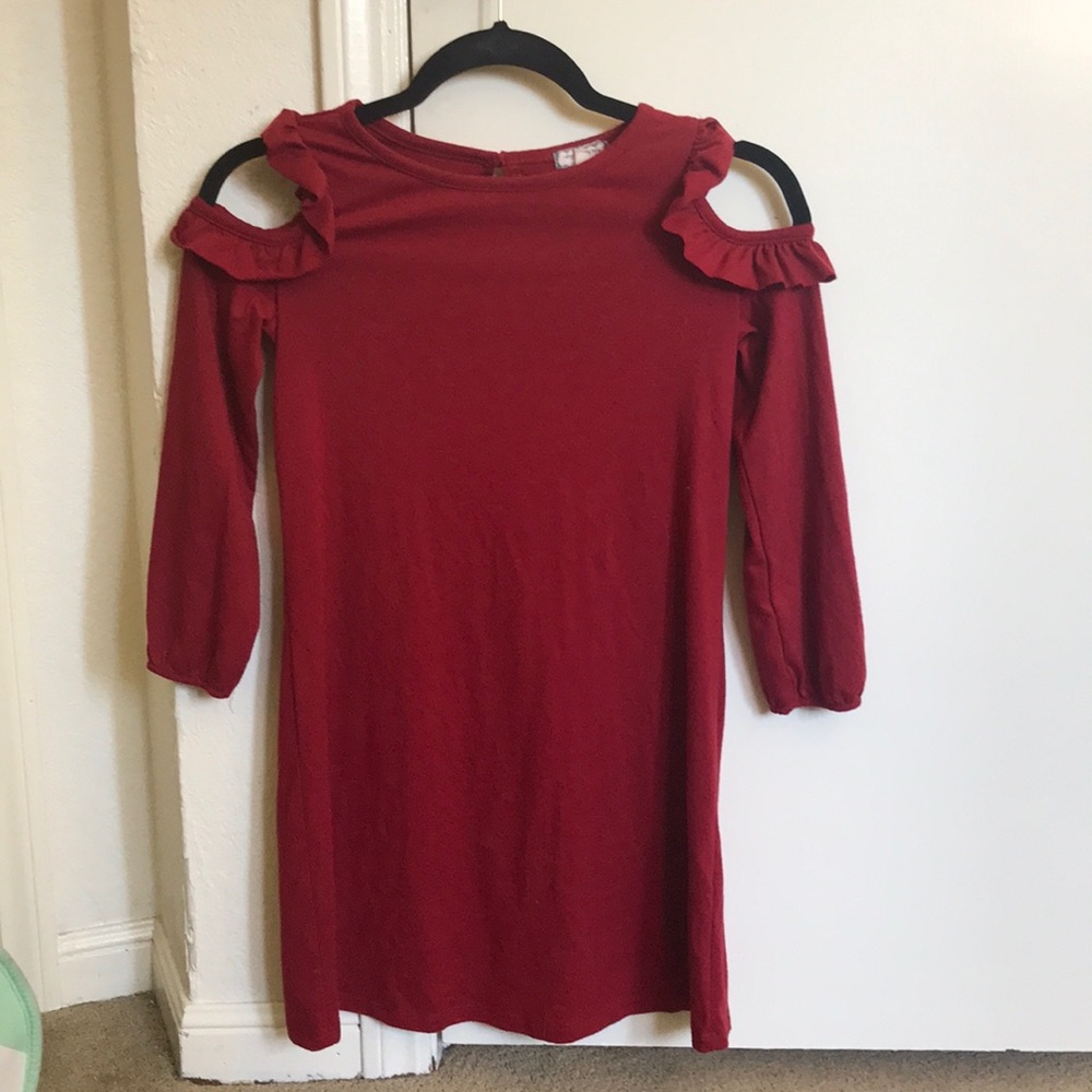 Red Dress with Shoulders Cut